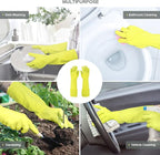 MAMISON Reusable Household Dishwashing Cleaning Rubber Gloves, Non-Slip Kitchen - Image 4