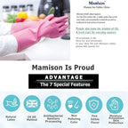 Kitchenware Mamison Quality Rubber Gloves Pink Size M, Waterproof Rubber Gloves - Image 5