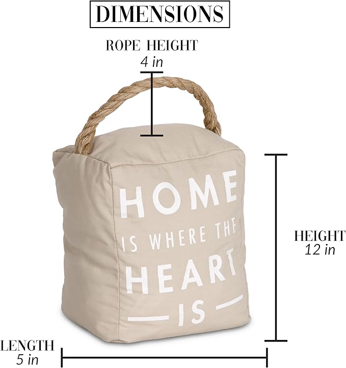 Pavilion Gift Company 72191 Home is Where The Heart is Door Stopper, 5 x 6 - Image 5