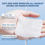 Premium Natural Pure Cotton Pads, Soft & Lint-Free Upgraded Edge Stitching - Image 2