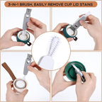 4Pcs 3 in 1 Cup Lid Cleaning Brush, Crevice Cleaning Brush Set Mini - Image 3
