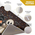 Giwawa 18"x24" Halloween Dish Drying Mat Spooky Pumpkin Ghost Black Cat Bats - Image 4