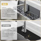 Sink Splash Guard Behind Faucet, Silicone Sink Faucet Drying Mat & Dish Soap - Image 3