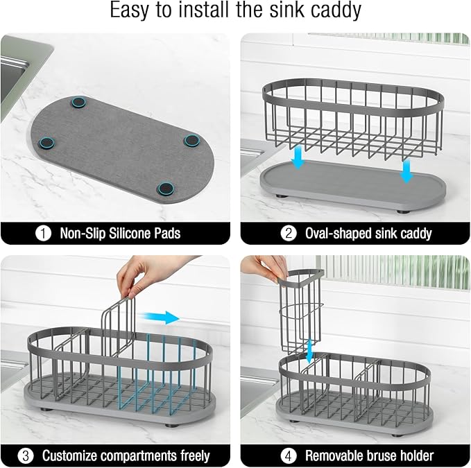 Kitchen Sink Caddy Organizer, Sponge Holder - Image 4