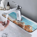 Faucet Draining Mat For Kitchen Sink, Beach Seashells Starfish Diatom Mud - Image 7