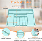 Silverware Organizer Expandable Kitchen Utensil Drawer Organizer Large BPA Free - Image 6