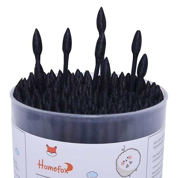 Black Cotton Swabs Spiral Pointed - Image 3