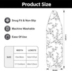 Floral Ironing Board Cover 17.7"x49", Standard Size Iron Board Covers - Image 3