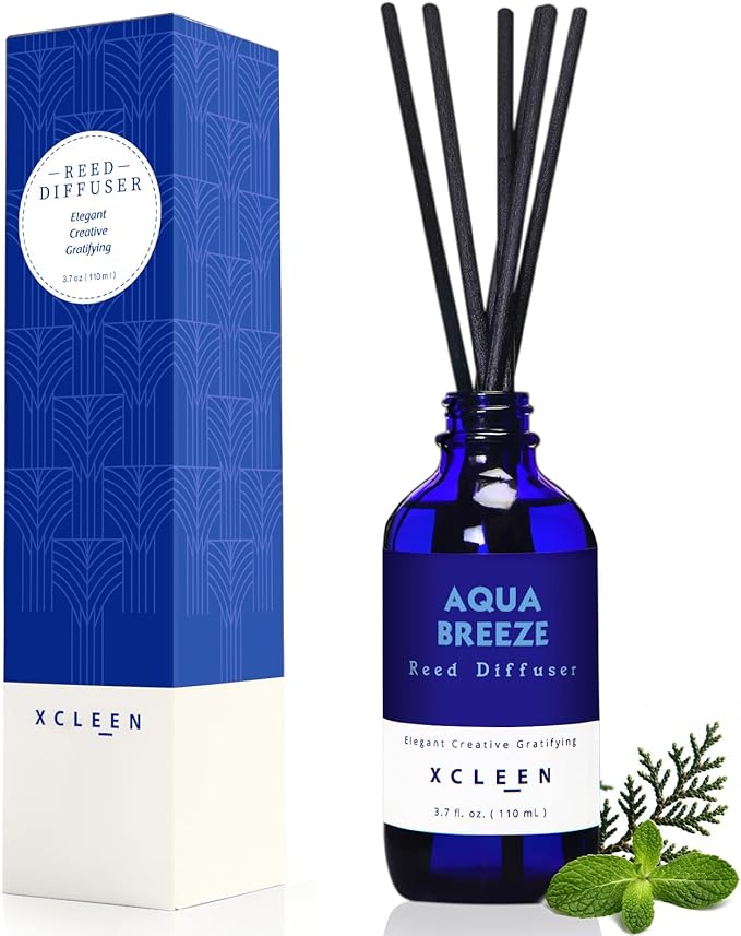 Reed Diffuser Set, Aqua Breeze Scented Oil Diffuser by Xcleen