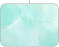 Turquoise Marble Dish Drying Mat by Wamika