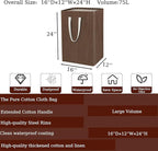 Waterproof Laundry Hamper 75L Collapsible Laundry Basket Extended Cotton Handle - Image 2