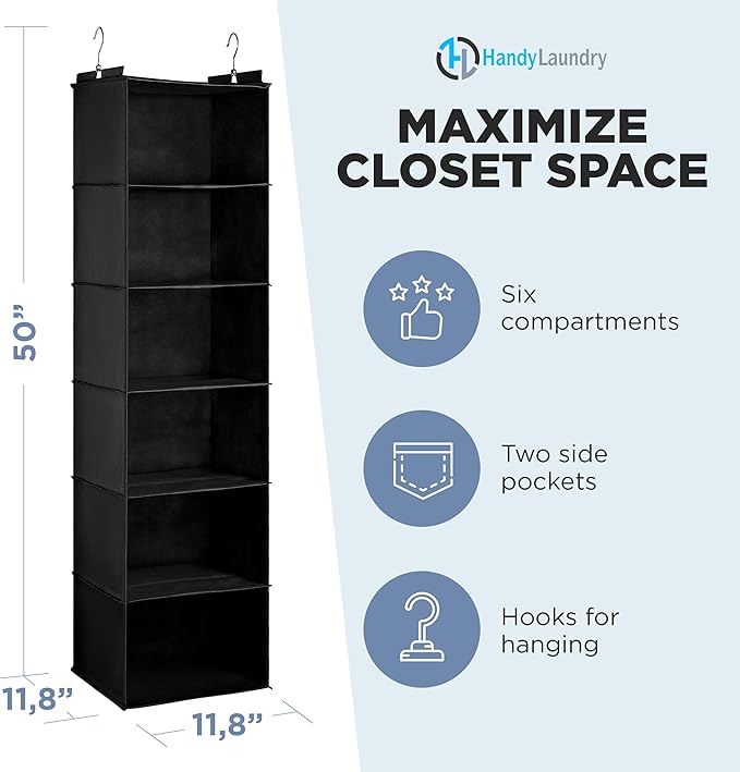Handy Laundry Hanging Closet Organizer - Image 2