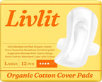 Livlit Large Size Ultra Thin Sanitary Pads, 100% Organic Cotton from Texas by LivlitOrganicPads