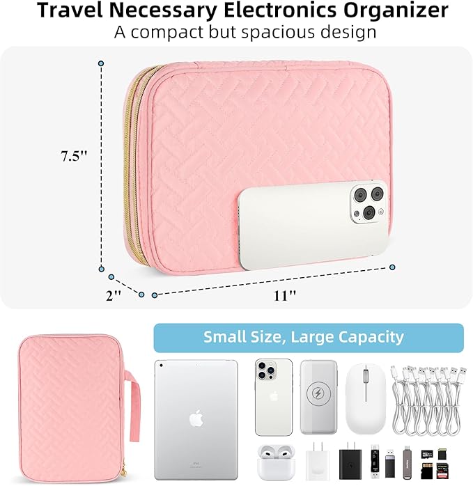 Electronics Organizer Travel Case, Charger Bag Cord Organizer Travel, - Image 4