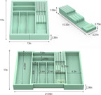 Bamboo Kitchen Drawer Organizer, Expandable Silverware Organizer - Image 4