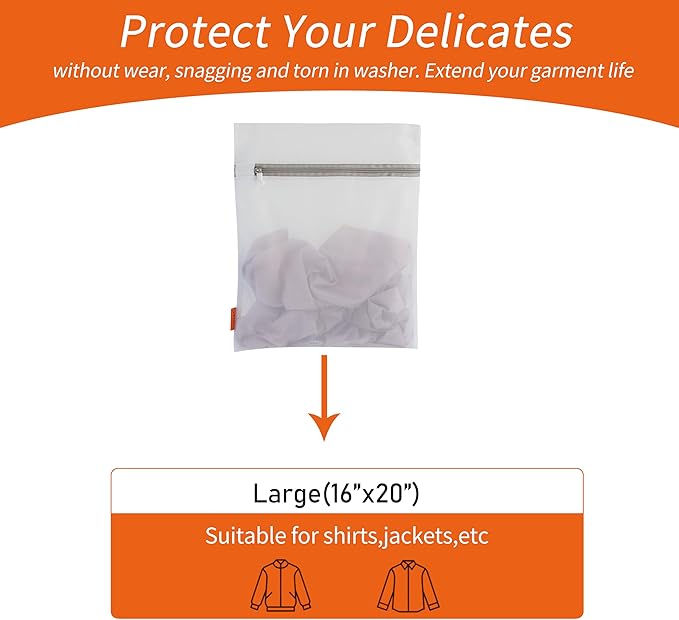 Polecasa 3Pcs 16 x 20 Inches Extra Durable Fine Mesh Laundry Bags - Image 2