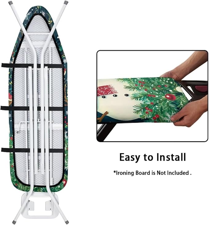 ZDCUSTOM Snowman Bird Ironing Board Cover Universal Stretchy Stain Reisstant - Image 4