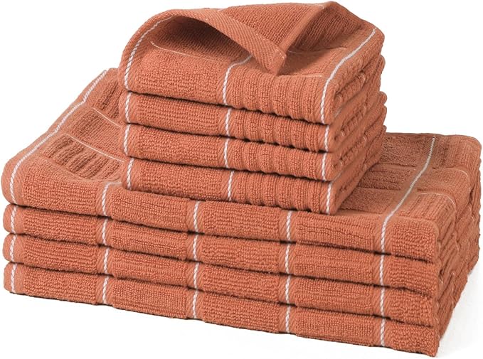 Glynniss Kitchen Towels and Dishcloths Set, Four Kitchen Dish Towels 16x26 by Glynniss