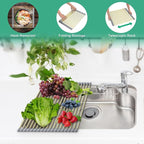 Large Expandable Roll Up Dish Drying Rack, Heat-Resistant Dish Drainer - Image 5