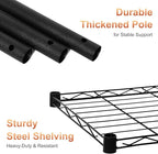 Xcity Storage Shelves, 5 Tier Heavy Duty Metal Shelving Unit, 2000 LBS Capacity Adjustable Steel Wire Shelf Organizer for Pantry, Kitchen, Garage, 14" D x 36" W x 72" H, Chrome - Image 4
