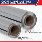 Aluminum Foil Wrap Roll 12 in x 1000 Feet Long Industrial Size and Strength | - Image 2