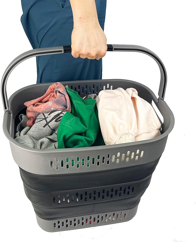 SAMMART 38L Collapsible Plastic Laundry Basket - Image 9