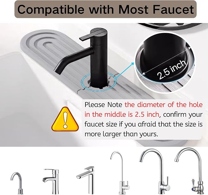 Diatomite Faucet Mat for Kitchen Sink - Image 6