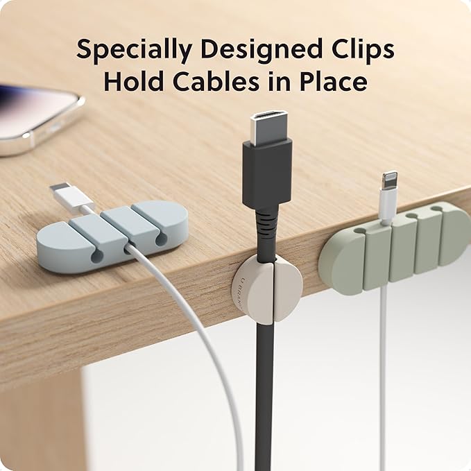U Brands Adhesive Cord Organizers, Office Desk Accessories, Office Supplies - Image 2