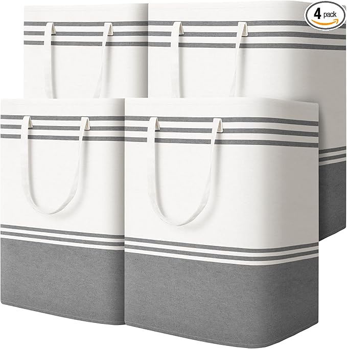 4 Pack Large Laundry Baskets, Laundry Hampers, Freestanding Waterproof by EpicTotes
