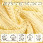 Yellow Bath Towels, Luxury Bath Towels Set of 4, Large 30"x56" - Image 2