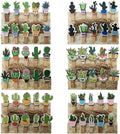 SaktopDeco 60 Counts Mini Cactus Wooden Clothespins by Unknown