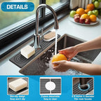Faucet Mat for Kitchen Sink, Diatomite Quick Drying Tray, Long 23.6'' Kitchen - Image 4