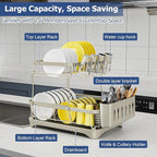 Dish Drying Rack 2-Tier Dish Racks - Image 3