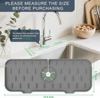 Kitchen Faucet Sink Splash Guard, Silicone Water Catcher Mat – Sink Draining - Image 2