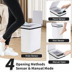 3 Pack Bathroom Trash Can with Lid, 2.5 Gallon Small Slim Trashcan, Automatic - Image 3