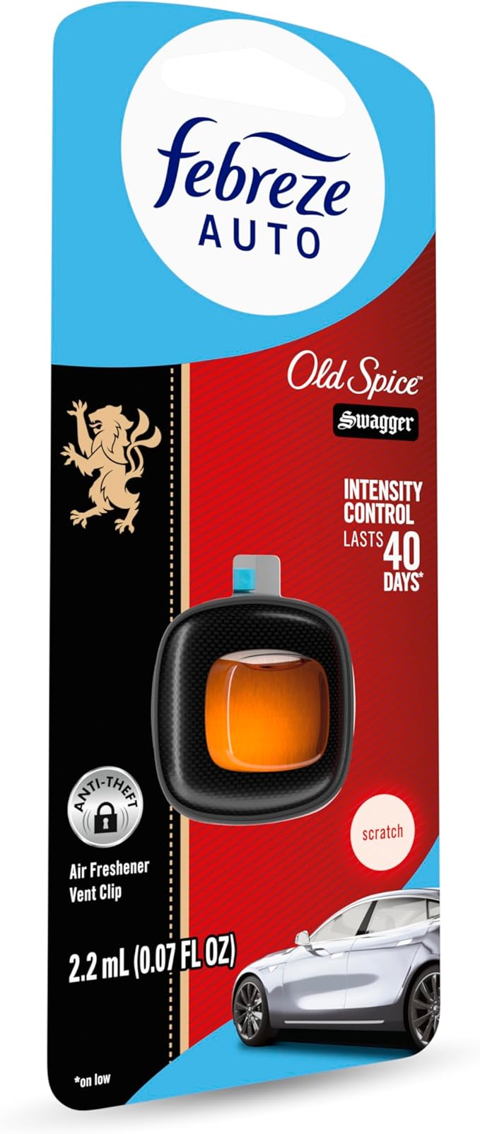 Febreze AUTO Air Freshener, Odor-Fighting Automotive Vent Clip, Old Spice - Image 10