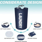 StorageRight 75L Large Laundry Basket, Laundry Hamper, Dirty Clothes Hamper - Image 3