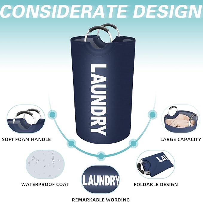 StorageRight 75L Large Laundry Basket, Laundry Hamper, Dirty Clothes Hamper - Image 3