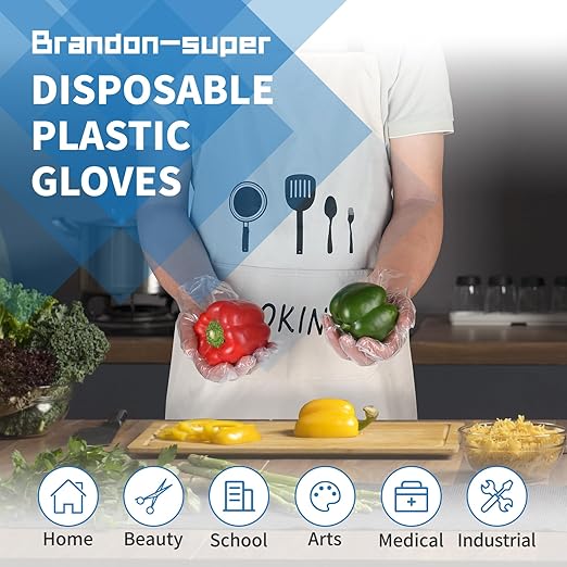 Brandon-super Food Prep Gloves Plastic Food Safe Brandon-super Gloves, Food - Image 6