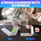ADHES Premium Aluminum Foil Tape, 3 Inch x 164 Feet, 6Rolls Heat Proof Tape - Image 5