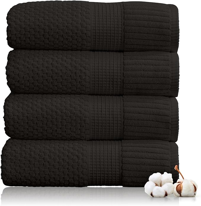 NY Loft Bath Towel 4 Pack, 100% Cotton, Super Soft & Absorbent, Premium Thick - Image 9