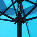 Blissun 7.5 ft Patio Umbrella, Yard Umbrella, Outdoor Market Umbrella with Push Button Tilt Crank (Light Blue) - Image 3