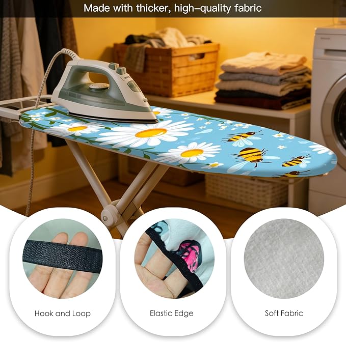 Nuxovilar Ironing Board Cover Needle Cotton 15x54 Inches | Ironing Board Cover - Image 5