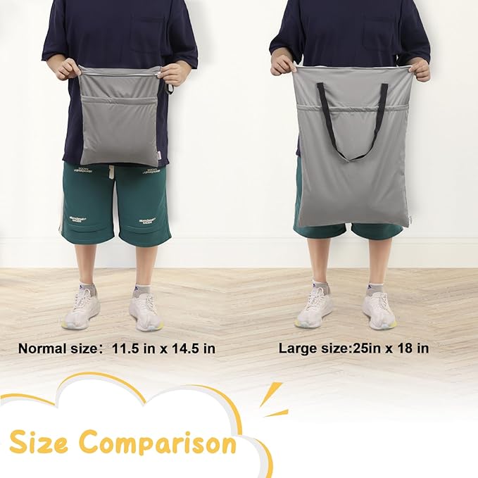 ALVABABY Large Wet Dry Bag Waterproof Hanging Cloth Diaper - Image 2
