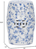 Safavieh ACS4514A Safavieh Castle Gardens Collection Glazed Ceramic Birds Garden Stool, Blue - Image 3