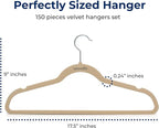 SereneLife 150 Pack Velvet Hangers - Image 2