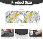 Lemon Mexican Blue Tilt Kitchen Sink Splash Guard Faucet Mat 1 Pcs, Absorbent - Image 2