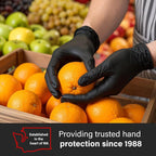 GLOVEWORKS Black Nitrile Gloves 5 Mil Disposable, Latex Free, Textured Grip - Image 3
