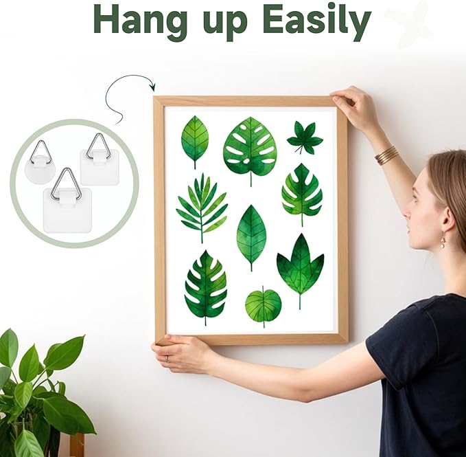 30 Pack Adhesive Picture Hanger Picture Hanging Hooks Without Nails Invisible - Image 4