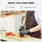 Black Vinyl Gloves, Food Grade Gloves Disposable Latex Free & Powder Free - Image 2